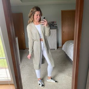 Open Stitch Long Cardigan